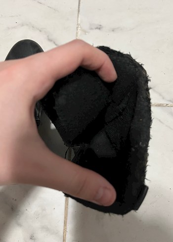 Siyah Kareli Deri Topuklu Bot - Görsel 4