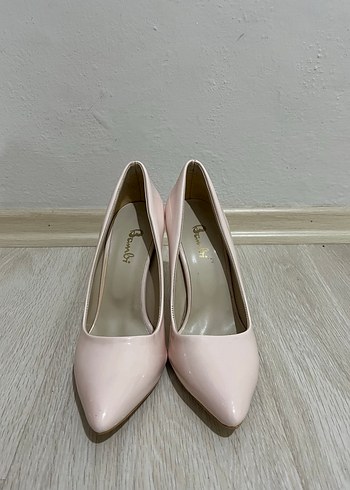 Bambi Pudra Stiletto Topuklu Kadın Ayakkabı - Görsel 3