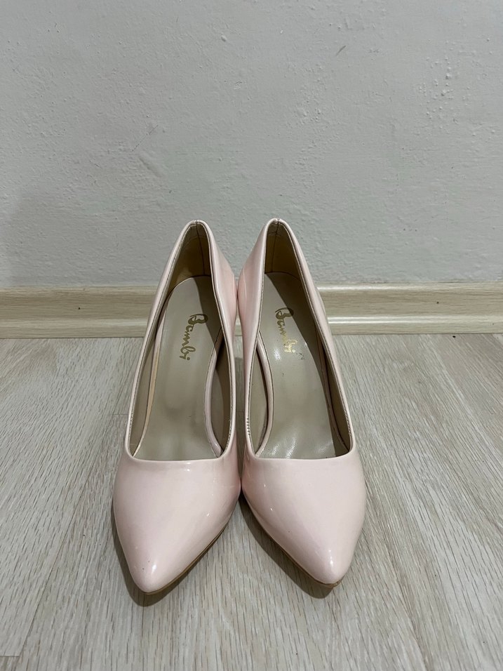 Bambi Pudra Stiletto Topuklu Kadın Ayakkabı - Görsel 3