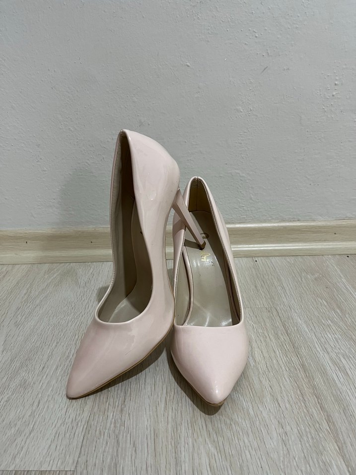 Bambi Pudra Stiletto Topuklu Kadın Ayakkabı - Görsel 5