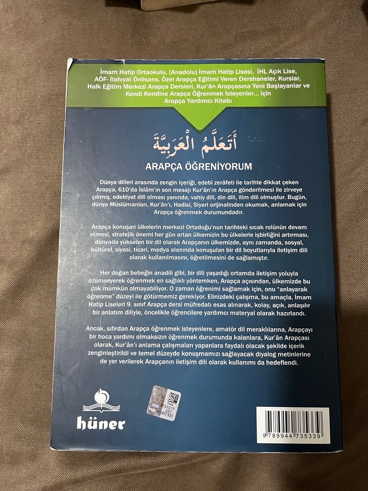 9. Sınıf Arapça Yardımcı Kitap - Yunus Emre Sayan - Görsel 2