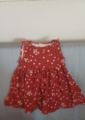 LC Waikiki Bordo Çiçek Desenli Kolsuz Kız Elbisesi