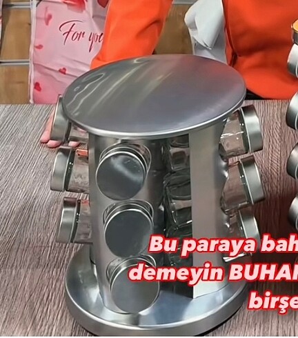 Beden 12?Li DÖNER STANDTLI PASLANMAZ BAHARAT TAKIMI