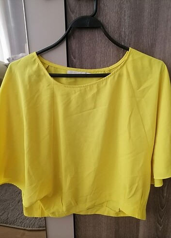 Diğer Sari renk crop bluz