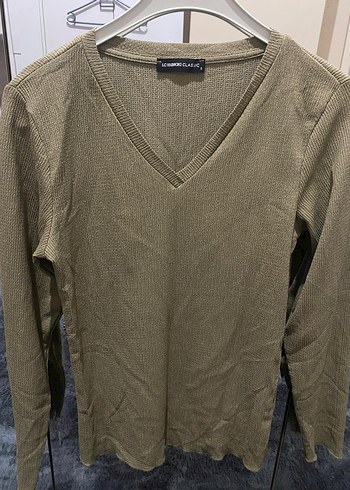 V Yaka Bej Kadın bluz - Görsel 3