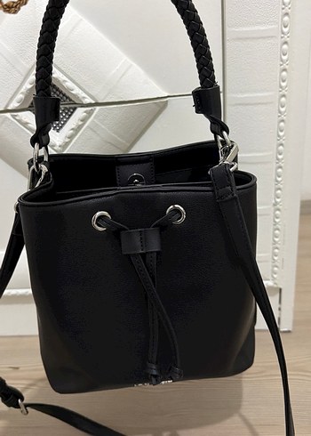 Nine West Siyah Deri Kadın Çanta - Görsel 7