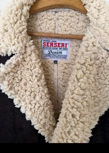 Kız Çocuk Kahverengi Süet Kürklü Ceket - Görsel 5