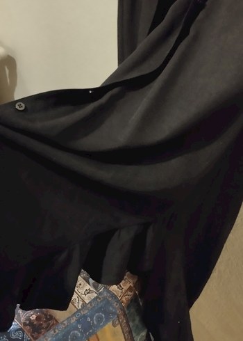 Kadın Siyah Uzun Kollu Gotik Uzun Elbise - Görsel 4