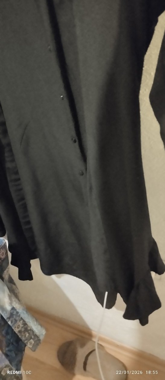 Kadın Siyah Uzun Kollu Gotik Uzun Elbise - Görsel 2