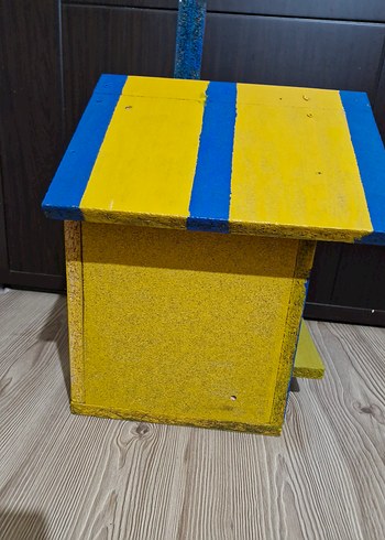 Renkli Ahşap Kuş/ kedi  Evi Oyuncağı - Görsel 7