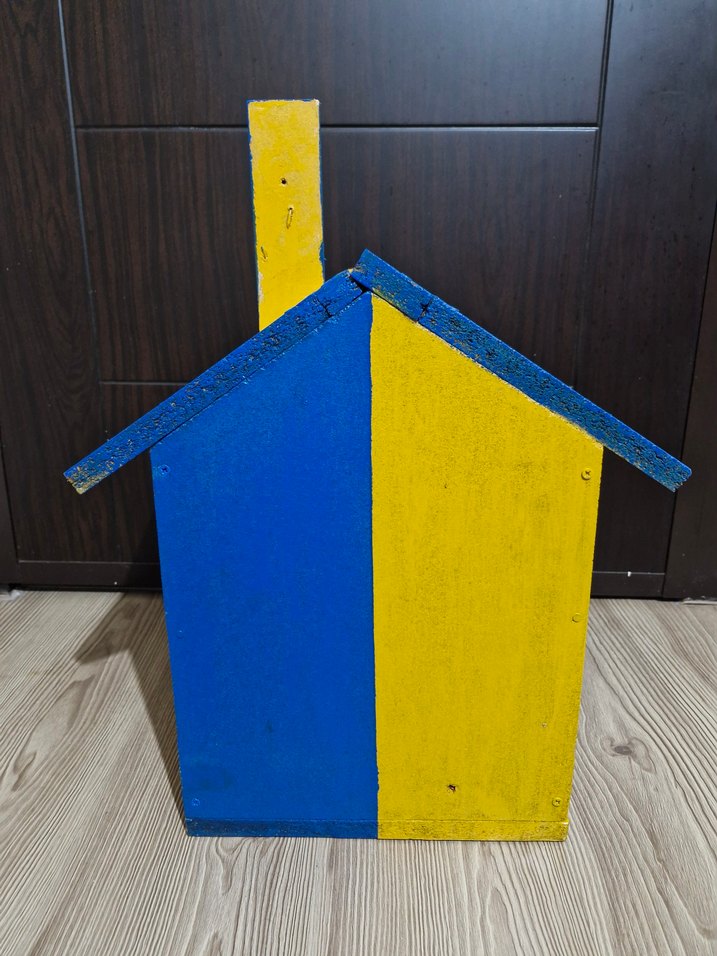 Renkli Ahşap Kuş/ kedi  Evi Oyuncağı - Görsel 4