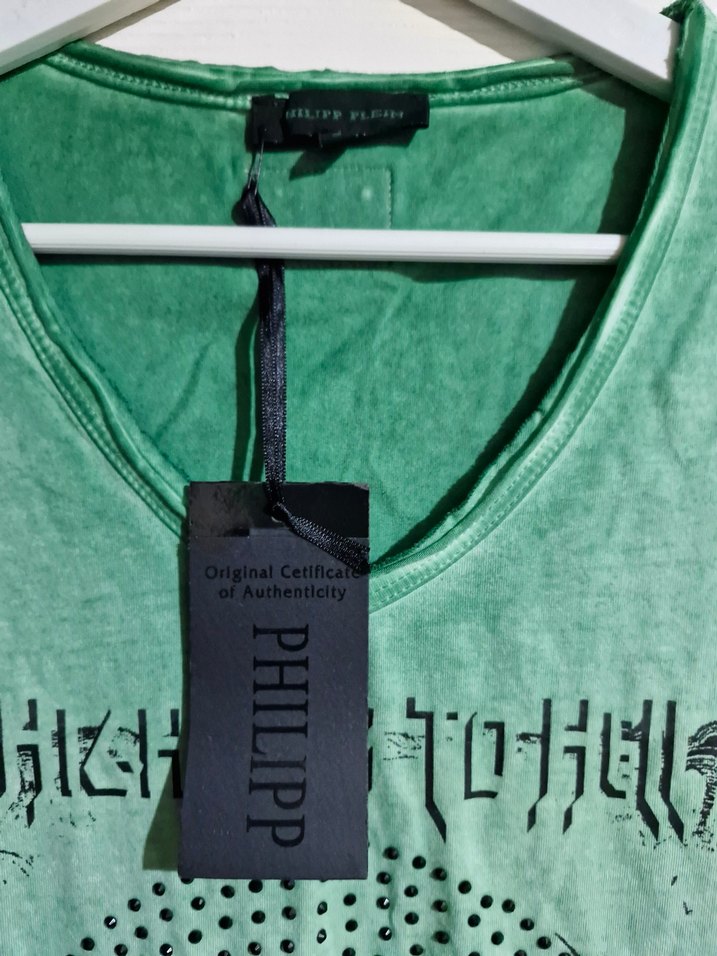 orjinal,etiketli Yeşil Baskılı Rock Punk Tişört - Görsel 3