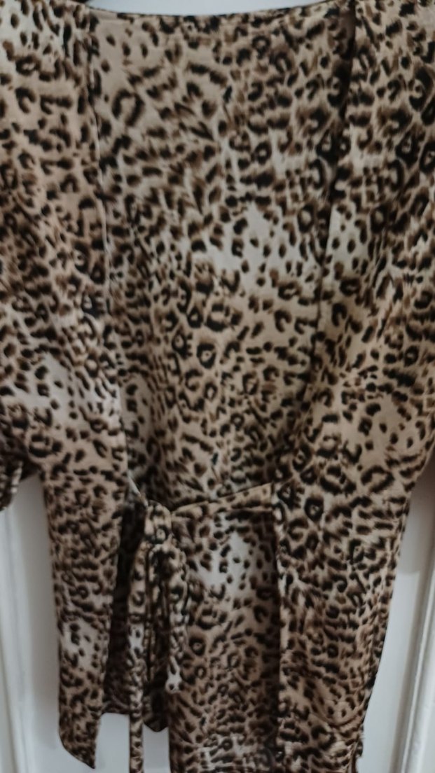 Leopar Desenli Kadın Bluz - Görsel 3