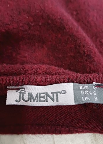 Bordo Yuvarlak Yaka Kadın bluz - Görsel 5