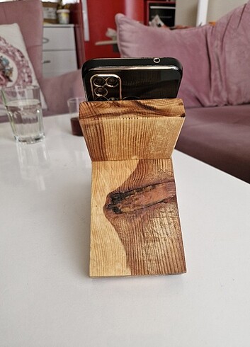 El yapımı özel ahşap telefonluk - Görsel 3