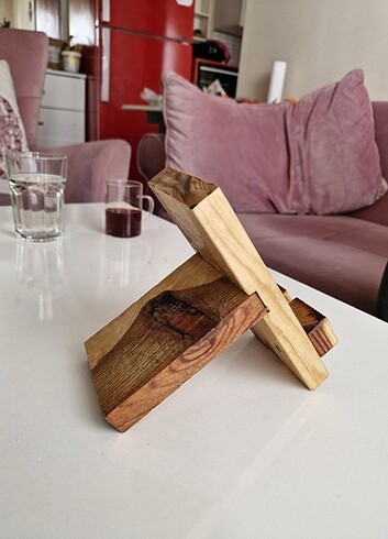 El yapımı özel ahşap telefonluk - Görsel 4