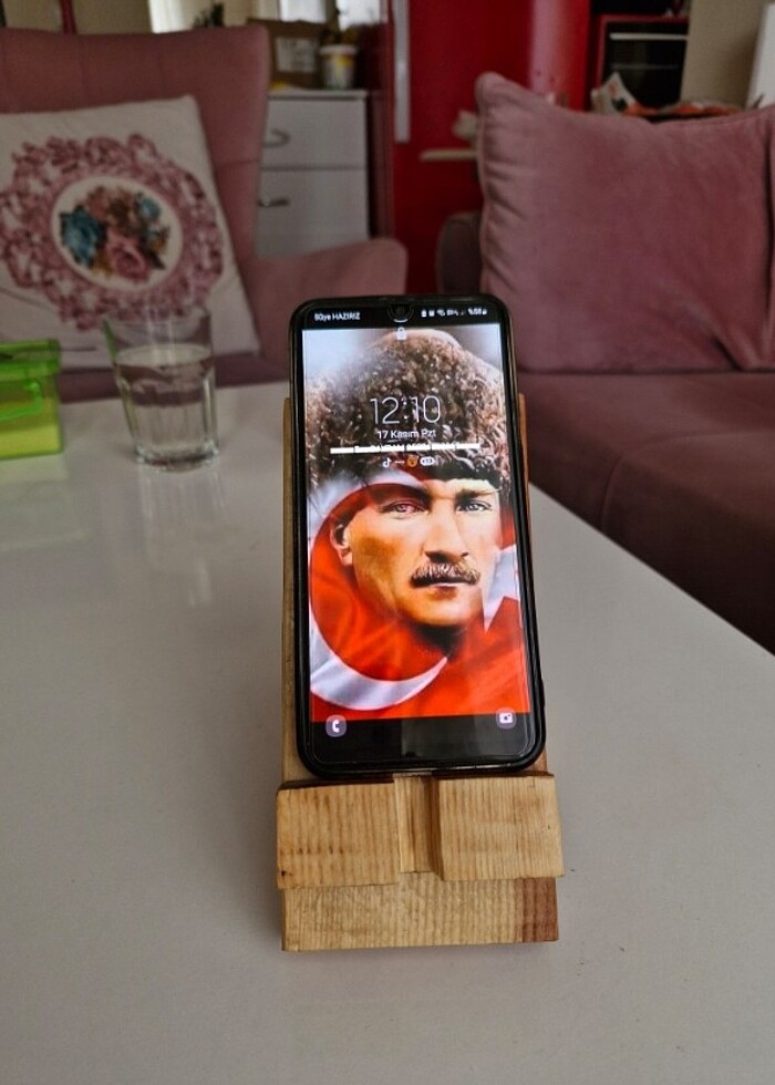 El yapımı özel ahşap telefonluk - Görsel 5