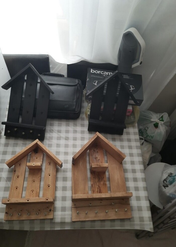 Ahşap raflı  anahtarlık - Görsel 3