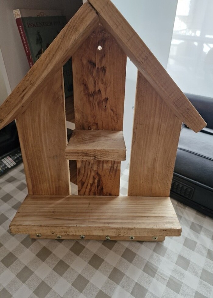 Ahşap raflı  anahtarlık - Görsel 2