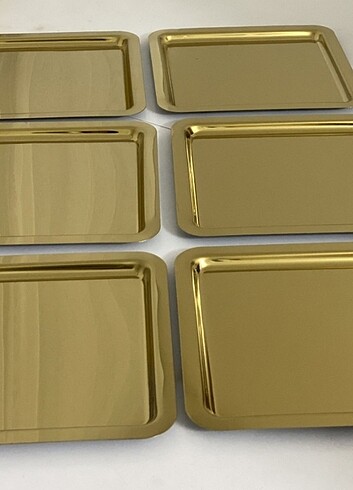 Gold metal kahve Sunumluk tepsi 
