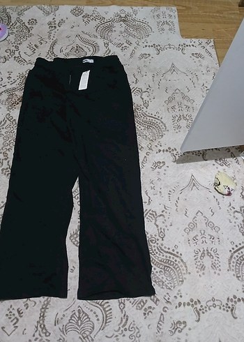 Kadın Siyah Salaş Kumaş Pantolon - Görsel 3