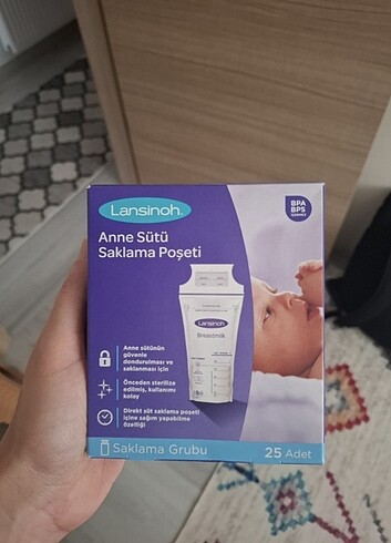 Lansinoh süt koyma poşeti