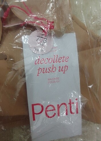 m Beden ten rengi Renk Push up hiç sütyen Penti