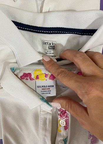 U.S Polo Assn. Düğmeli Yakalı Beyaz Erkek çocuk Polo Tişört