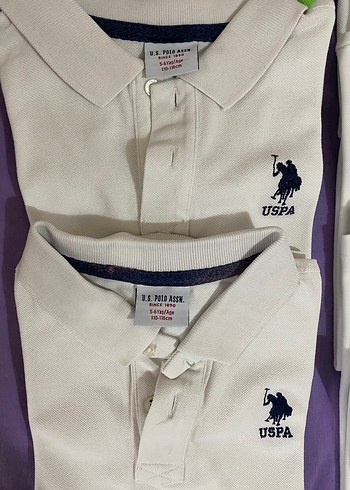 4 Yaş Beden Düğmeli Yakalı Beyaz Erkek çocuk Polo Tişört