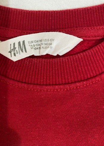 8 Yaş Beden H&M Kırmızı Dinozor interaktif pullu Erkek çocuk Sweatshirt