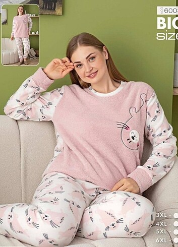 Bayan Battal Polar Pijama Takımı 