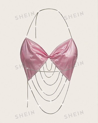 Sheinside Shein zincirli crop