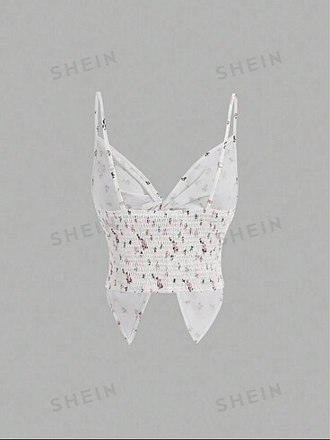 Sheinside Shein çiçekli crop