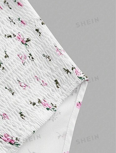m Beden Shein çiçekli crop