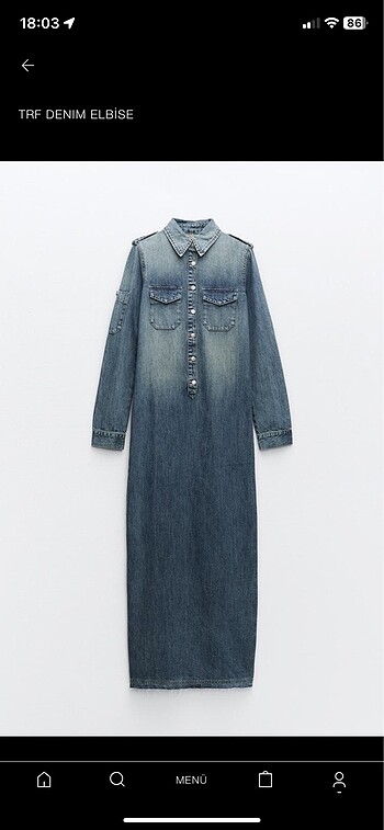 Denim elbise