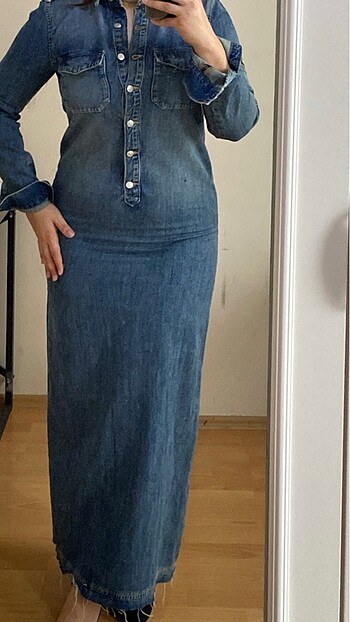 s Beden Denim elbise