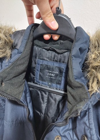 Erkek Lacivert Street Style Kürklü Mont - Görsel 2