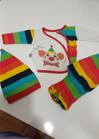 Renkli Pamuklu Bebek Erkek Takım - Görsel 2