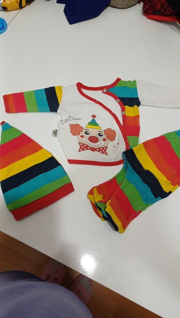 Renkli Pamuklu Bebek Erkek Takım - Görsel 2