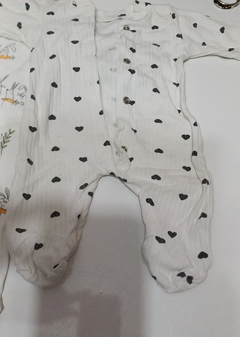 Beyaz Pamuk Bebek Tulumu - Görsel 3