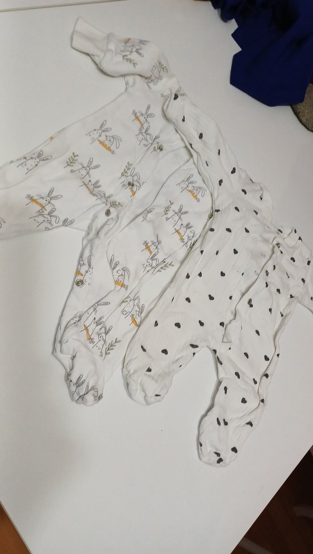 Beyaz Pamuk Bebek Tulumu - Görsel 2