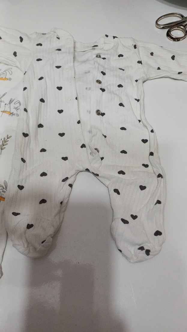 Beyaz Pamuk Bebek Tulumu - Görsel 3
