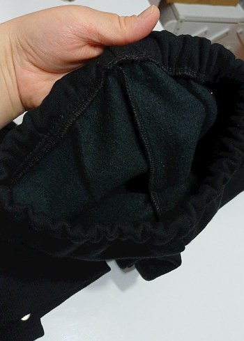 Düğmeli Siyah Erkek Sweatshirt ve Eşofman Takımı özel dikim - Görsel 4