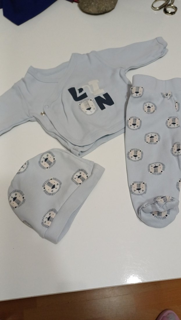 Gri Erkek Bebek Uzun Kollu Takım - Görsel 2