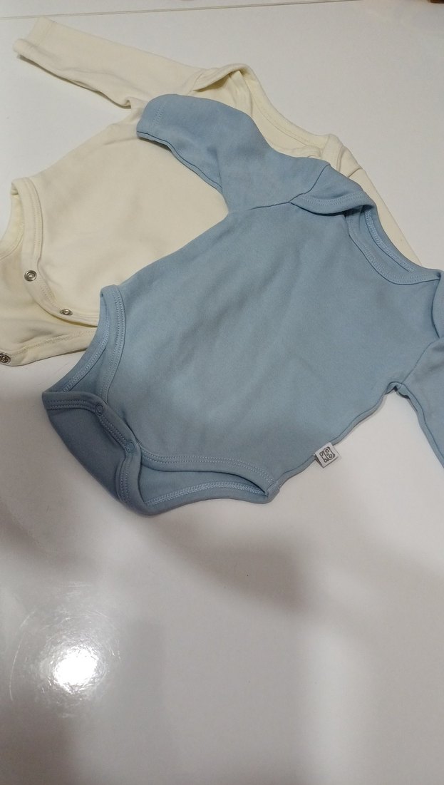 Uzun Kollu Bebek Body Seti, Pamuklu - Görsel 3