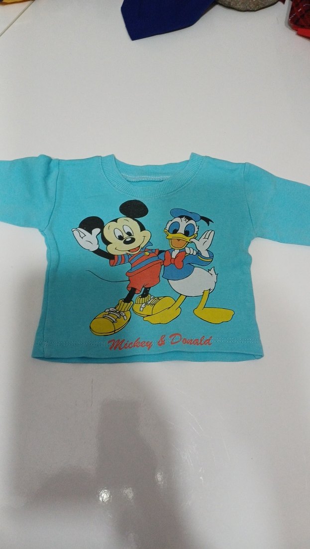 Mavi Baskılı Askısız Pamuklu Bebek Body - Görsel 5