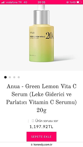 Diğer Anua c vitamini serum korendy
