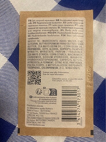 Beden Biotherm vücut losyonu