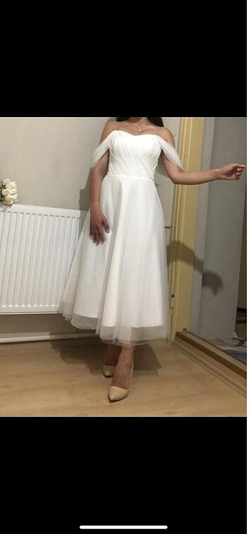s Beden beyaz Renk Nikah elbisesi dış çekim elbisesi