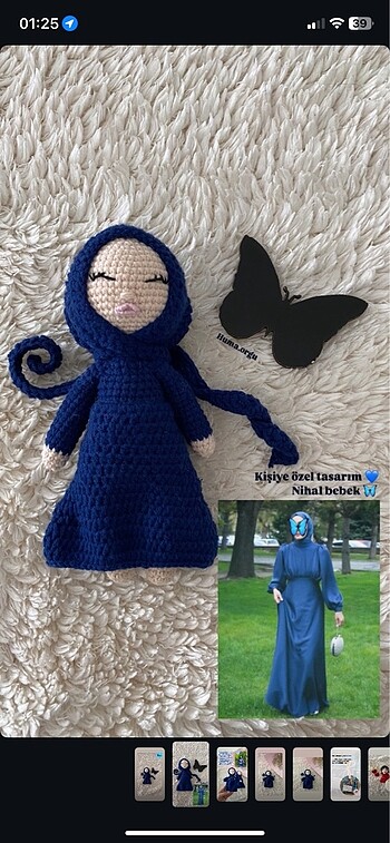 Tesettür Amigurumi kişiye özel bebek